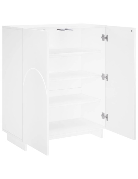 Scarpiera 73 x 38 x 87,5 cm Legno ingegnerizzato Bianco Lucido