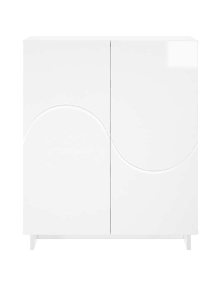 Scarpiera 73 x 38 x 87,5 cm Legno ingegnerizzato Bianco Lucido