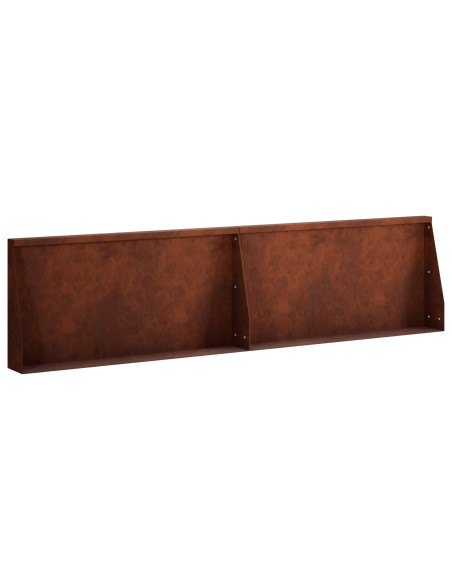 Muro di contenimento 2 pz 80 x 12 x 50 cm Acciaio Corten