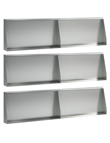 Muro di contenimento 6 pz 80 x 12 x 50 cm Acciaio zincato