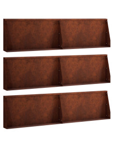 Muro di contenimento 6 pz 80 x 12 x 50 cm Acciaio Corten