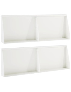 Muro di contenimento 4 pz 60 x 12 x 40 cm Acciaio Bianco