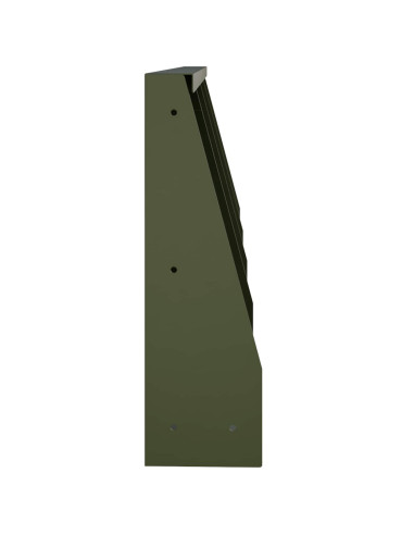 Muro di contenimento 4 pz 40 x 12 x 50 cm Acciaio Verde Oliva