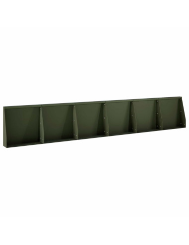 Muro di contenimento 6 pz 40 x 12 x 40 cm Acciaio Verde Oliva