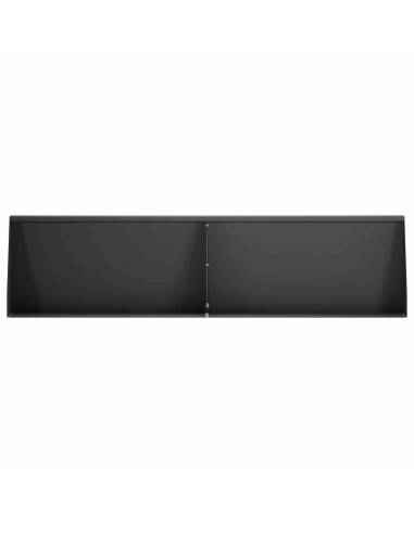 Muro di contenimento 2 pz 80 x 12 x 30 cm Acciaio Nero