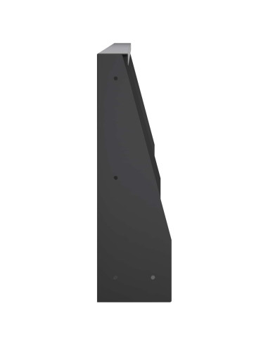 Muro di contenimento 2 pz 80 x 12 x 30 cm Acciaio Nero
