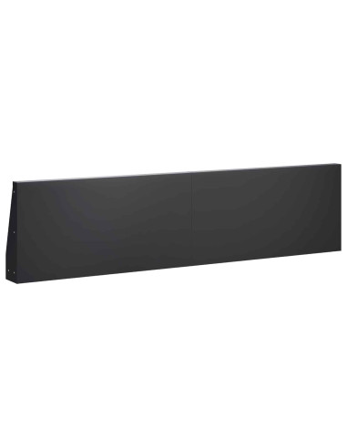 Muro di contenimento 2 pz 80 x 12 x 30 cm Acciaio Nero