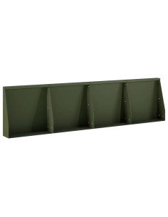Muro di contenimento 4 pz 40 x 12 x 40 cm Acciaio Verde Oliva 2