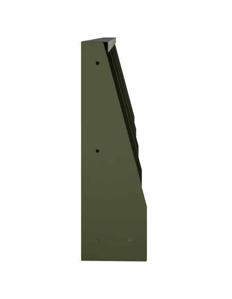 Muro di contenimento 4 pz 40 x 12 x 40 cm Acciaio Verde Oliva
