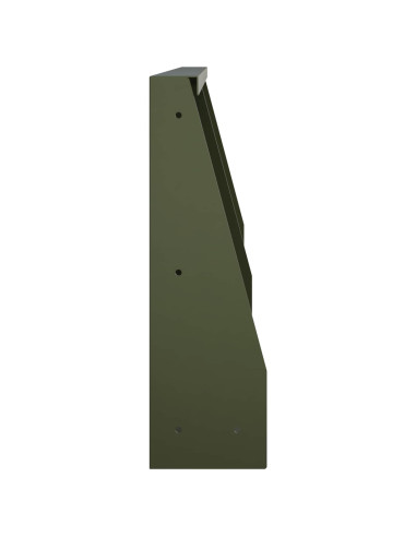 Muro di contenimento 2 pz 40 x 12 x 40 cm Acciaio Verde Oliva