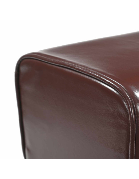 panchina Marrone Scuro 110 x 30 x 45 cm Pelle Vera