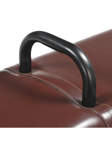 panchina Marrone Scuro 110 x 30 x 45 cm Pelle Vera