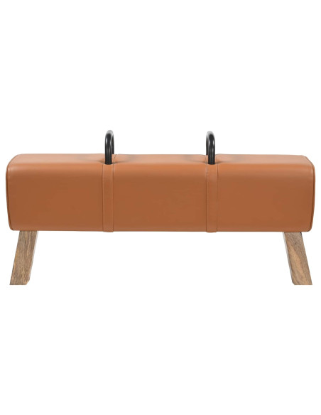 panchina Marrone 110 x 30 x 45 cm Pelle Vera