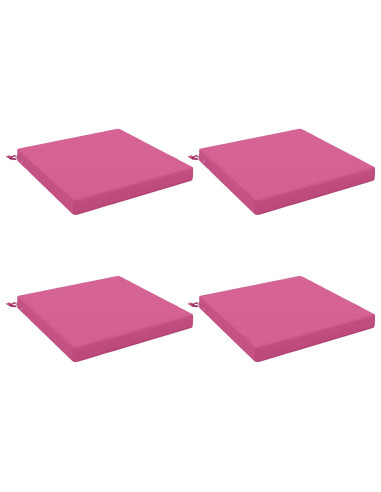 Cuscini per Sedia in 4 Pezzi SOEST 4 pz 100% Poliestere Rosa