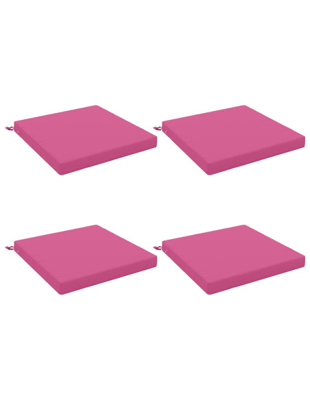 Cuscini per Sedia in 4 Pezzi SOEST 4 pz 100% Poliestere Rosa