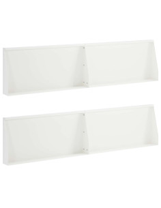 Muro di contenimento 4 pz 80 x 12 x 40 cm Acciaio Bianco