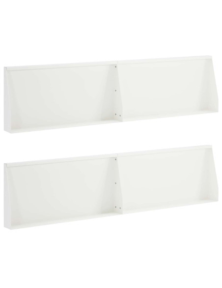 Muro di contenimento 4 pz 80 x 12 x 40 cm Acciaio Bianco