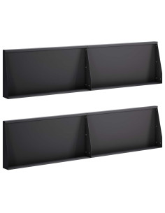 Muro di contenimento 4 pz 80 x 12 x 50 cm Acciaio Nero