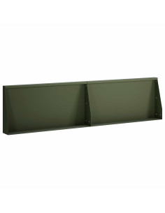 Muro di contenimento 2 pz 80 x 12 x 40 cm Acciaio Verde Oliva