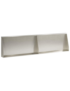 Muro di contenimento 2 pz 80 x 12 x 40 cm Acciaio Inox Argento