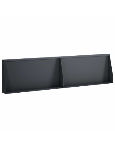 Muro di contenimento 2 pz 80 x 12 x 50 cm Acciaio Antracite