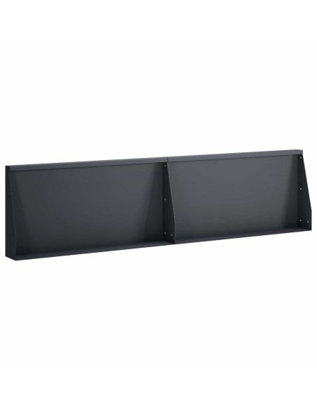 Muro di contenimento 2 pz 80 x 12 x 50 cm Acciaio Antracite