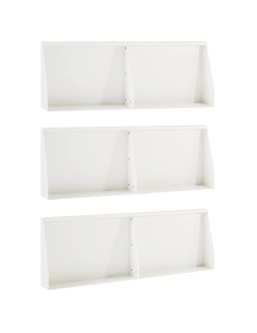 Muro di contenimento 6 pz 60 x 12 x 40 cm Acciaio Bianco