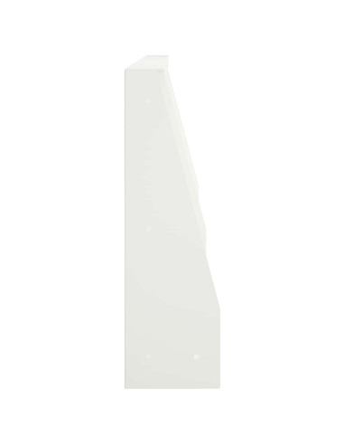 Muro di contenimento 4 pz 80 x 12 x 40 cm Acciaio Bianco