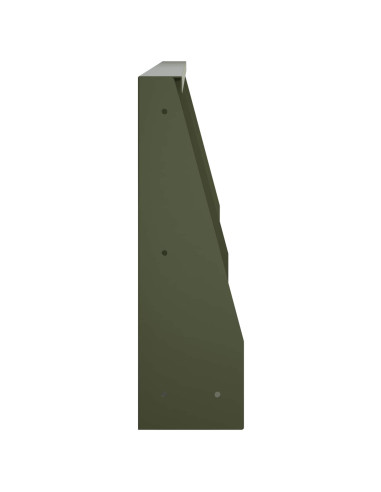 Muro di contenimento 2 pz 80 x 12 x 40 cm Acciaio Verde Oliva