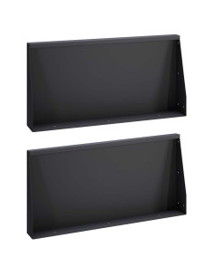 Muro di contenimento 2 pz 80 x 12 x 50 cm Acciaio Nero 2