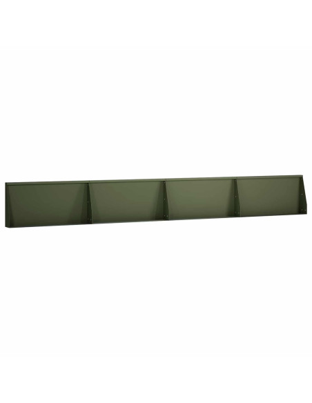 Muro di contenimento 4 pz 80 x 12 x 50 cm Acciaio Verde Oliva