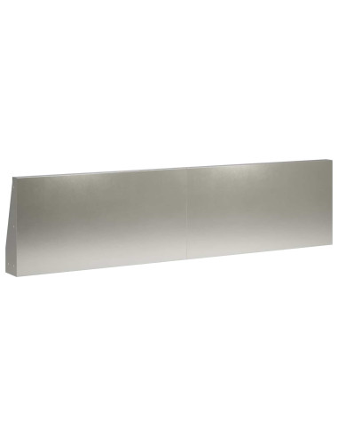 Muro di contenimento 2 pz 80 x 12 x 40 cm Acciaio Inox Argento