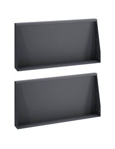 Muro di contenimento 2 pz 80 x 12 x 50 cm Acciaio Antracite 2
