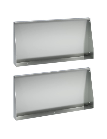 Muro di contenimento 2 pz 80 x 12 x 50 cm Acciaio zincato