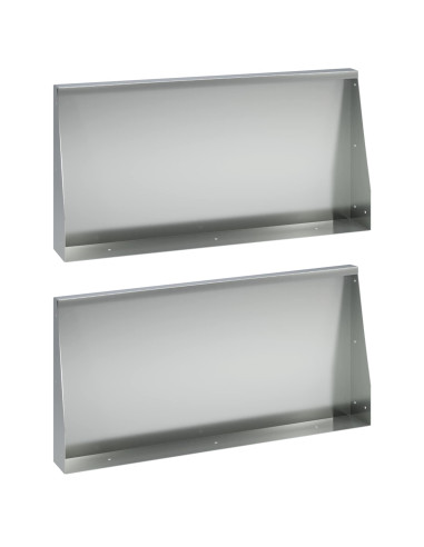 Muro di contenimento 2 pz 80 x 12 x 50 cm Acciaio zincato