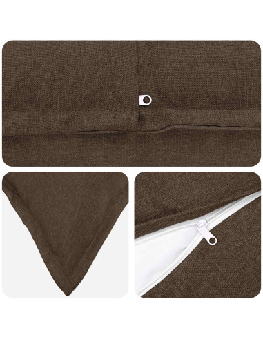 Cuscino con cuscino HOUTEN 2 pz Tortora Lino