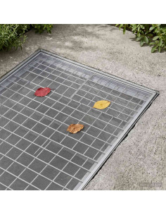Copertura per pozzetto di luce con clip 2 pz 70 x 130 cm