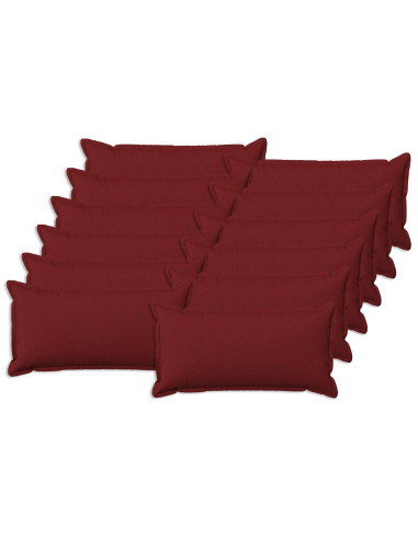 Cuscino con cuscino HOUTEN 12 pz Rosso Vino Lino