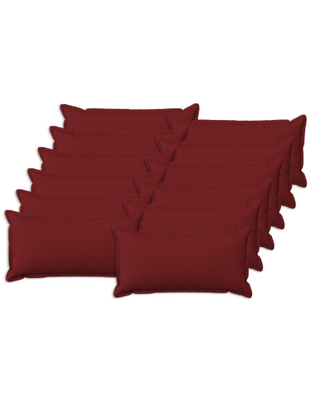 Cuscino con cuscino HOUTEN 12 pz Rosso Vino Lino