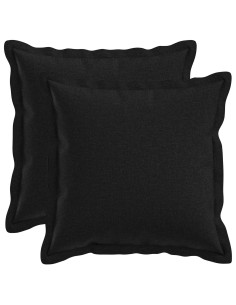 Cuscino con cuscino HOUTEN 2 pz Nero Lino