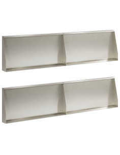 Muro di contenimento 4 pz 80 x 12 x 30 cm Acciaio Inox Argento