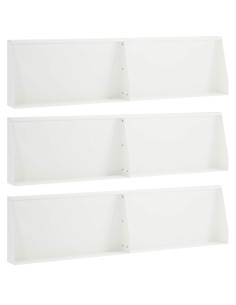 Muro di contenimento 6 pz 80 x 12 x 30 cm Acciaio Bianco