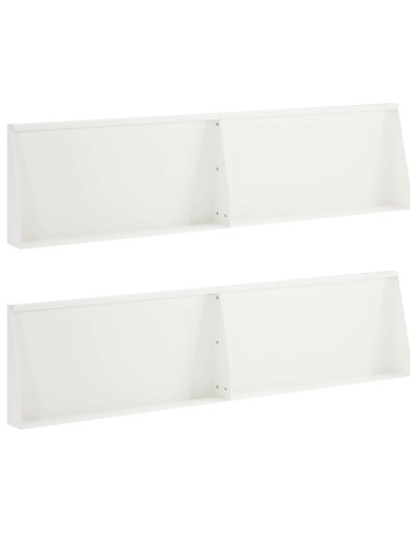 Muro di contenimento 4 pz 80 x 12 x 50 cm Acciaio Bianco
