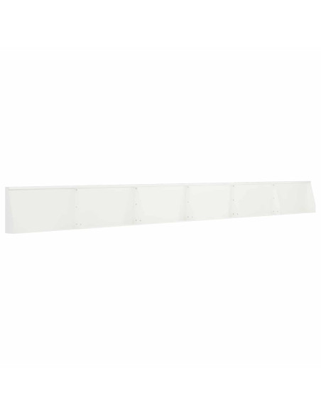 Muro di contenimento 6 pz 80 x 12 x 30 cm Acciaio Bianco
