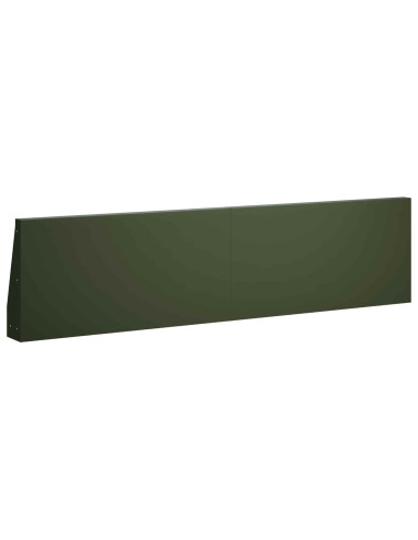 Muro di contenimento 2 pz 80 x 12 x 50 cm Acciaio Verde Oliva