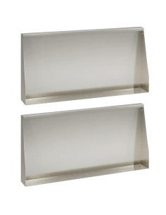Muro di contenimento 2 pz 80 x 12 x 30 cm Acciaio Inox Argento 2