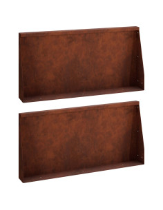 Muro di contenimento 2 pz 80 x 12 x 30 cm Acciaio Corten 2