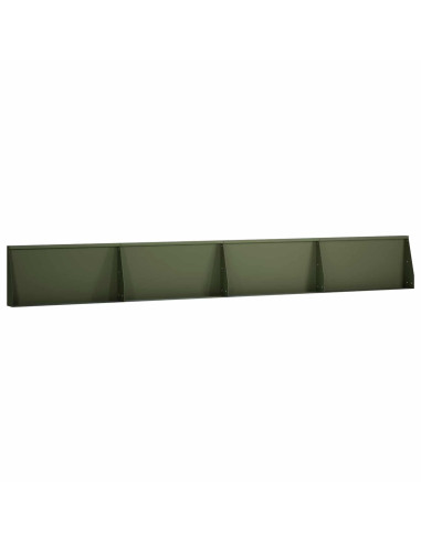 Muro di contenimento 4 pz 80 x 12 x 40 cm Acciaio Verde Oliva