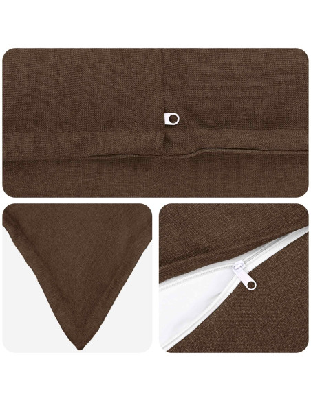 Cuscino con cuscino HOUTEN 6 pz Marrone Lino