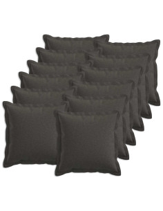 Cuscino con cuscino HOUTEN 12 pz Grigio Scuro Lino